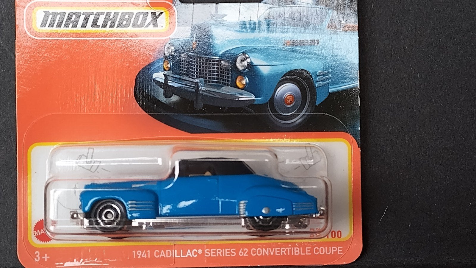 Cadillac series 62 Blue 1:64 Matchbox Pol, Auto, Verzenden, ., Nieuw