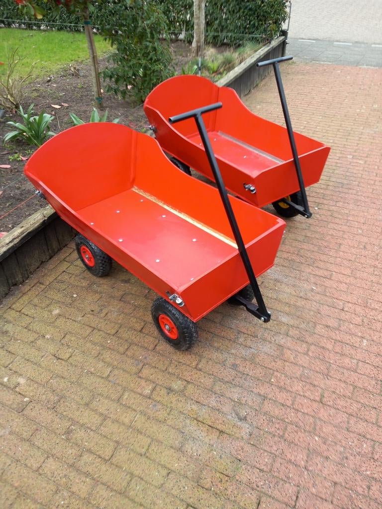 Set van 2 stevige rode bolderkarren, Ophalen of Verzenden