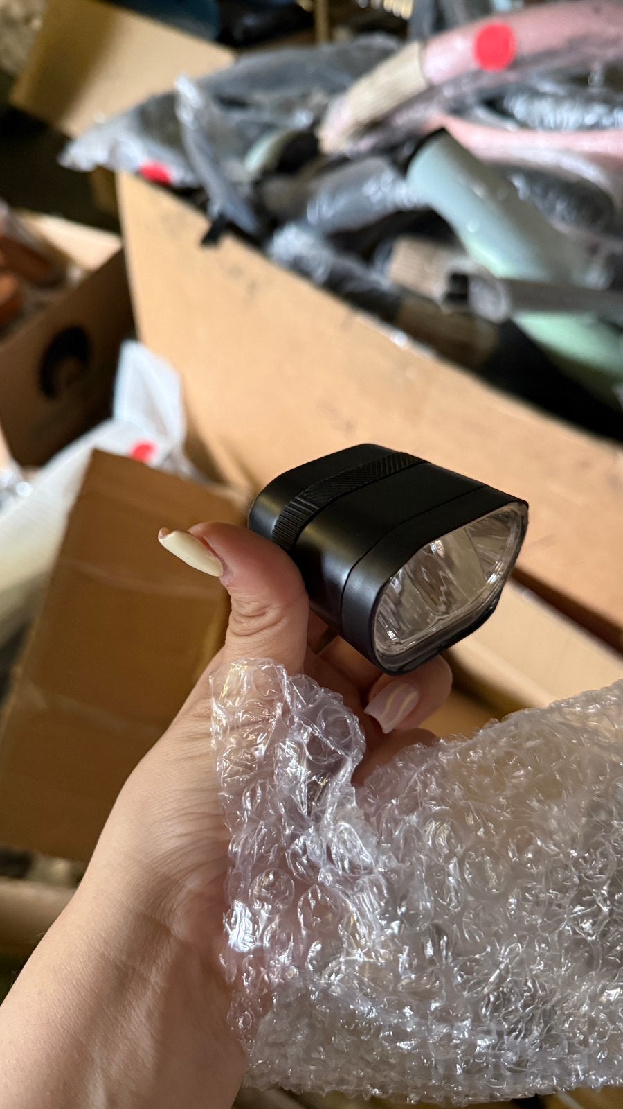 Partij naafdyno verlichting, Ophalen, Verlichting