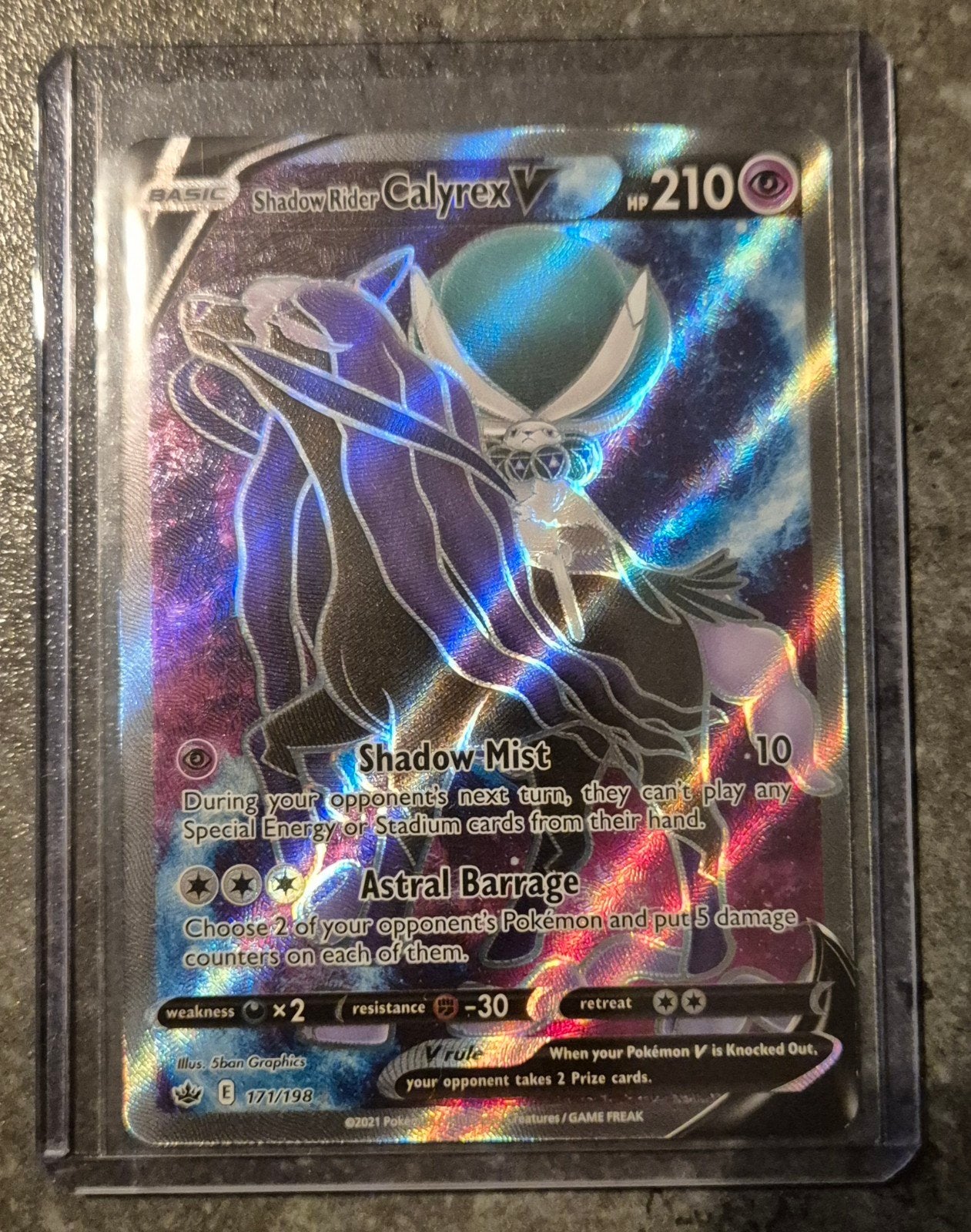 Shadow Rider Calyrex V (171/198) Pokémon Kaart, Hobby en Vrije tijd, Verzamelkaartspellen | Pokémon, Nieuw, Losse kaart, Foil