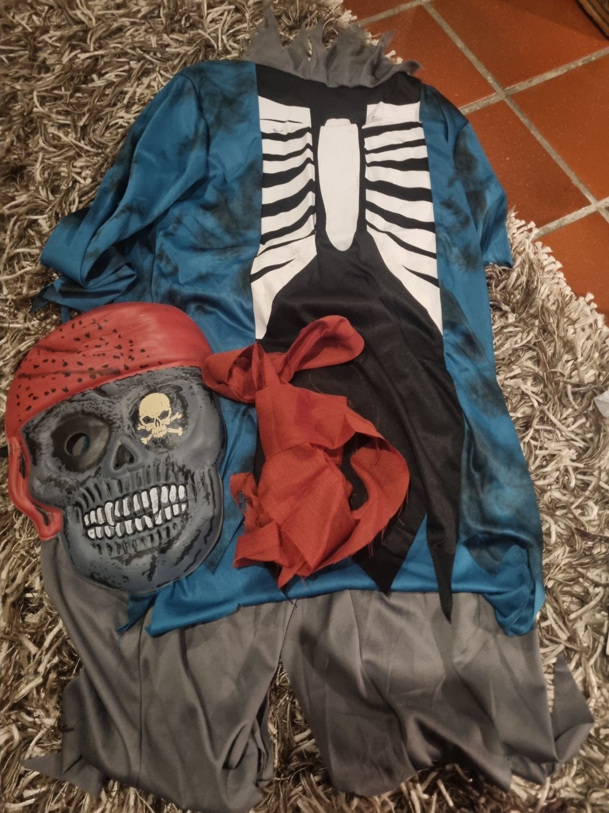 Skelet Piraat Kostuum Maat L - Halloween/Carnaval, Ophalen of Verzenden, Zo goed als nieuw, Pak of Jurk