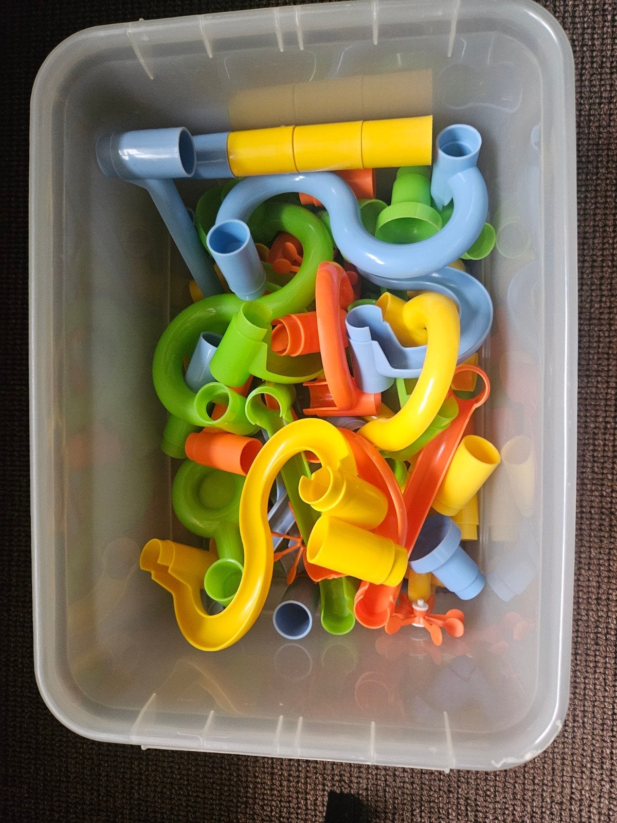 Kleurrijke knikkerbaan speelgoedset, Ophalen