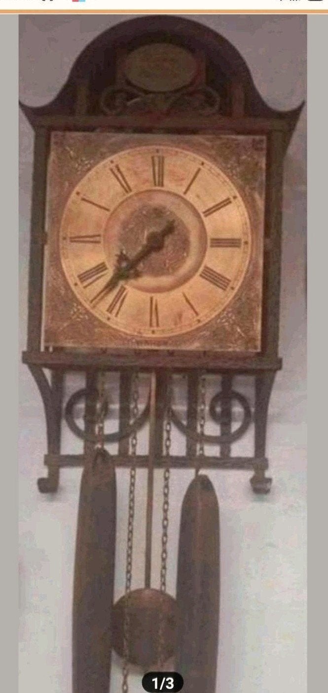 Mooie WAMDA wandklok met aparte gewichten, Ophalen