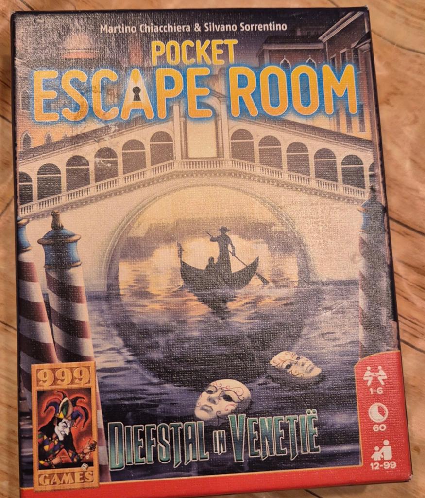 Pocket Escape Room: Diefstal in Venetië, Hobby en Vrije tijd, Gezelschapsspellen | Bordspellen, Ophalen of Verzenden, Zo goed als nieuw