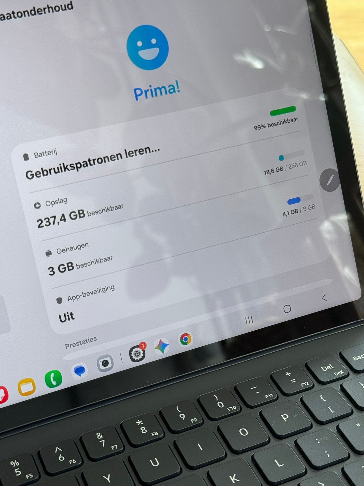 Samsung Galaxy Tab S8 WiFi + 5G (256GB) + Toetsenbord & pen, Computers en Software, Android Tablets, Samsung, Samsung galaxy Tab S8