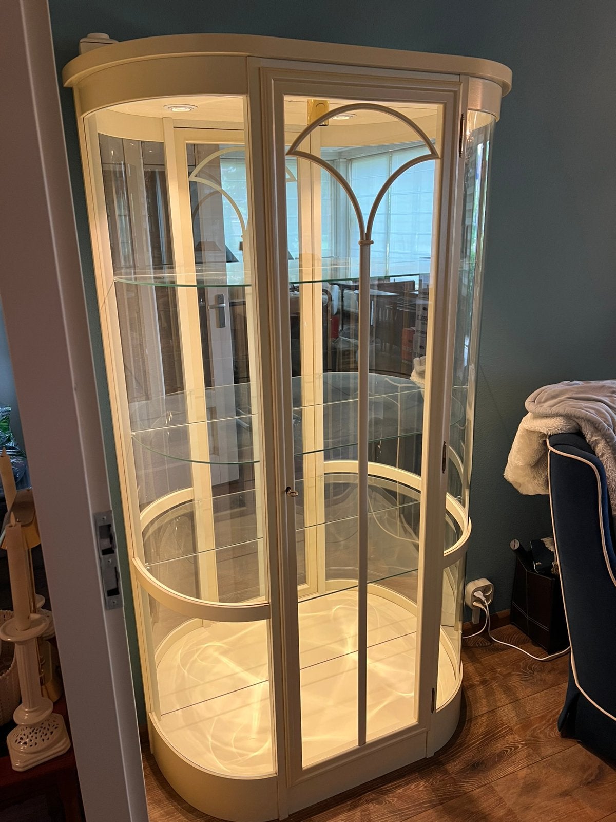 Vitrine kast, Ophalen, Gebruikt, 50 tot 100 cm, 150 tot 200 cm
