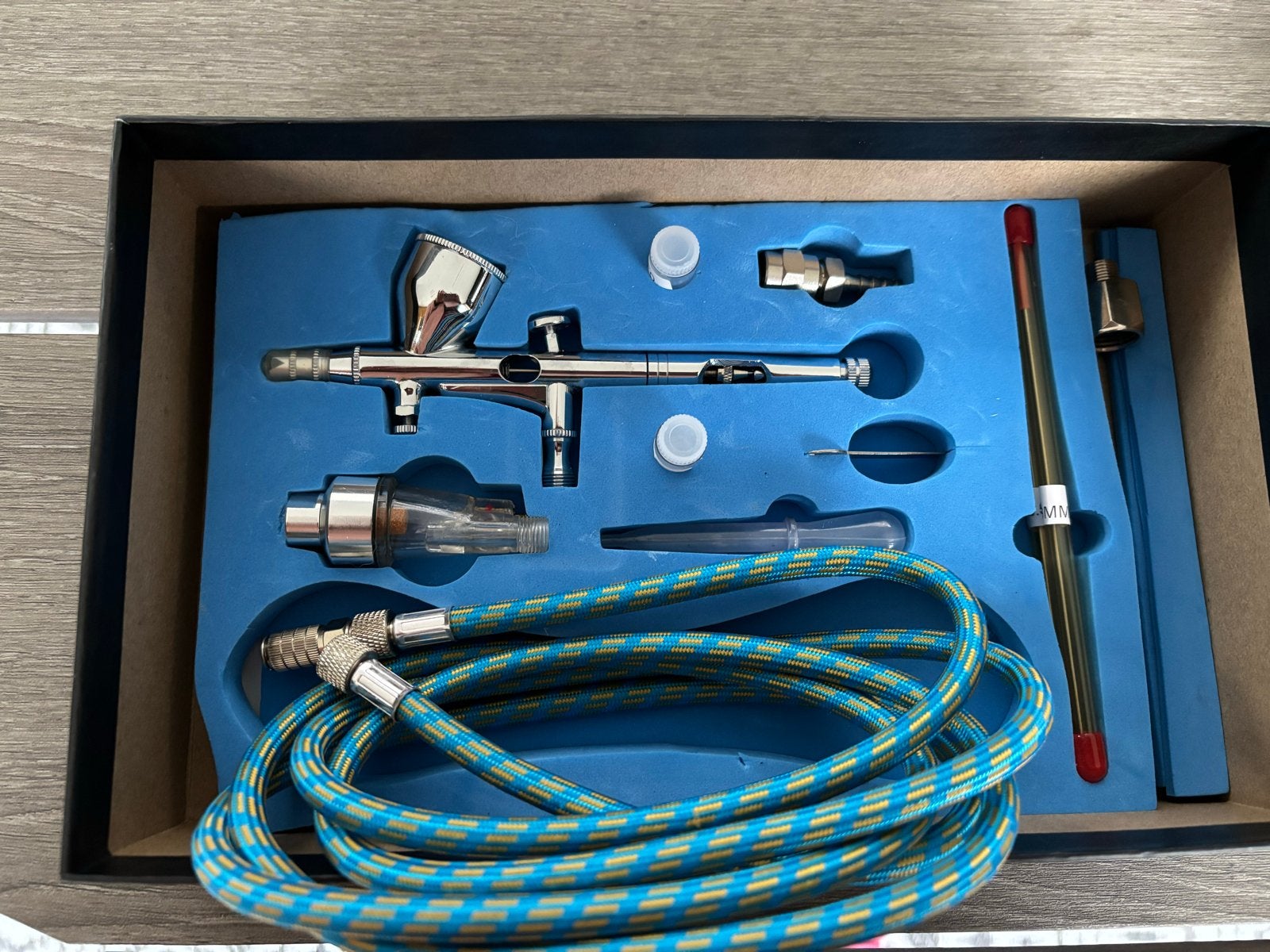 Airbrush set met accessoires, Hobby en Vrije tijd, Schilderen, Gebruikt, Airbrush en Toebehoren, Ophalen of Verzenden
