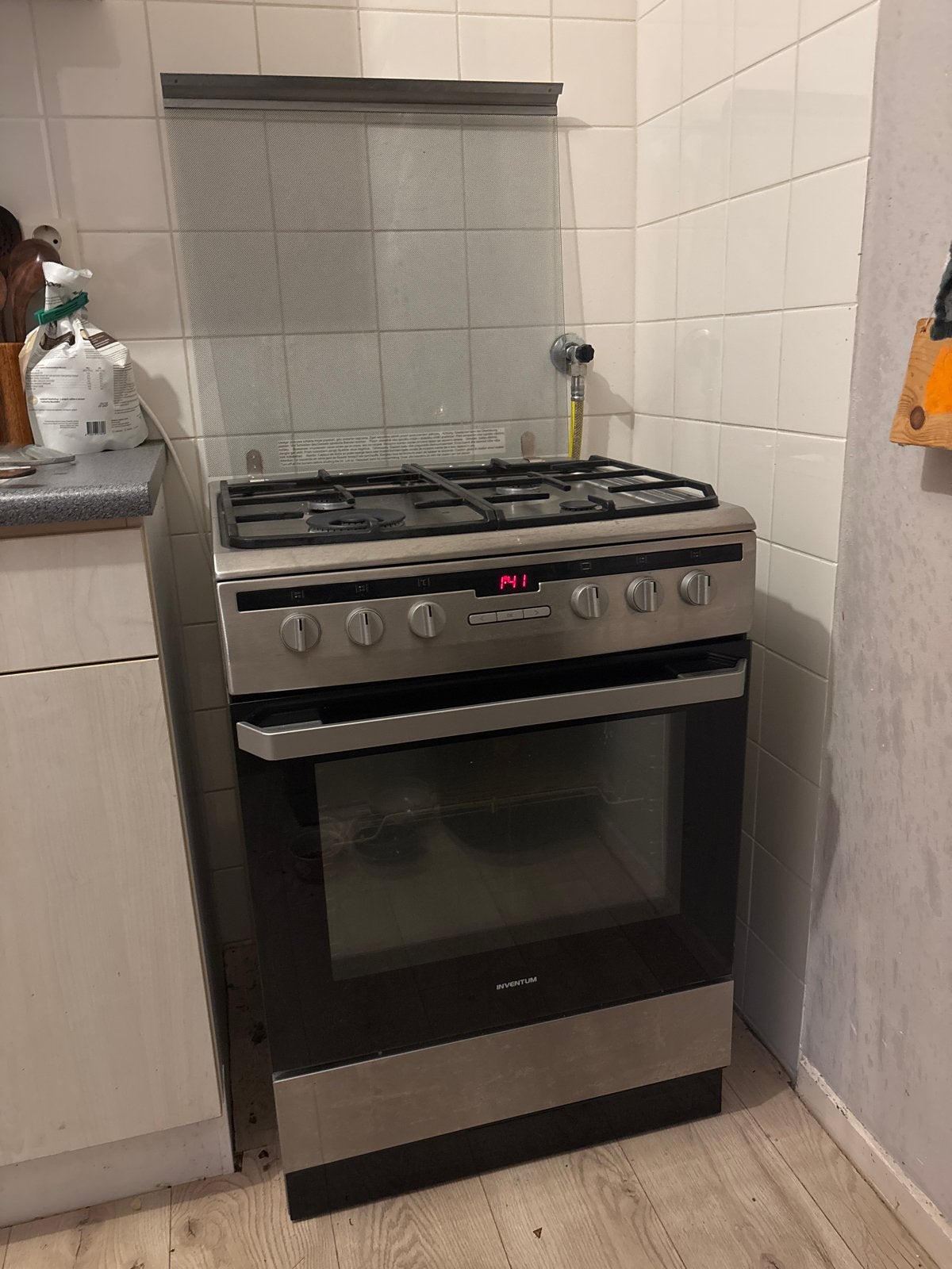 Inventum Vrijstaand Gasfornuis met Oven, Witgoed en Apparatuur, Ophalen, Gebruikt, 60 cm of meer, 4 kookzones