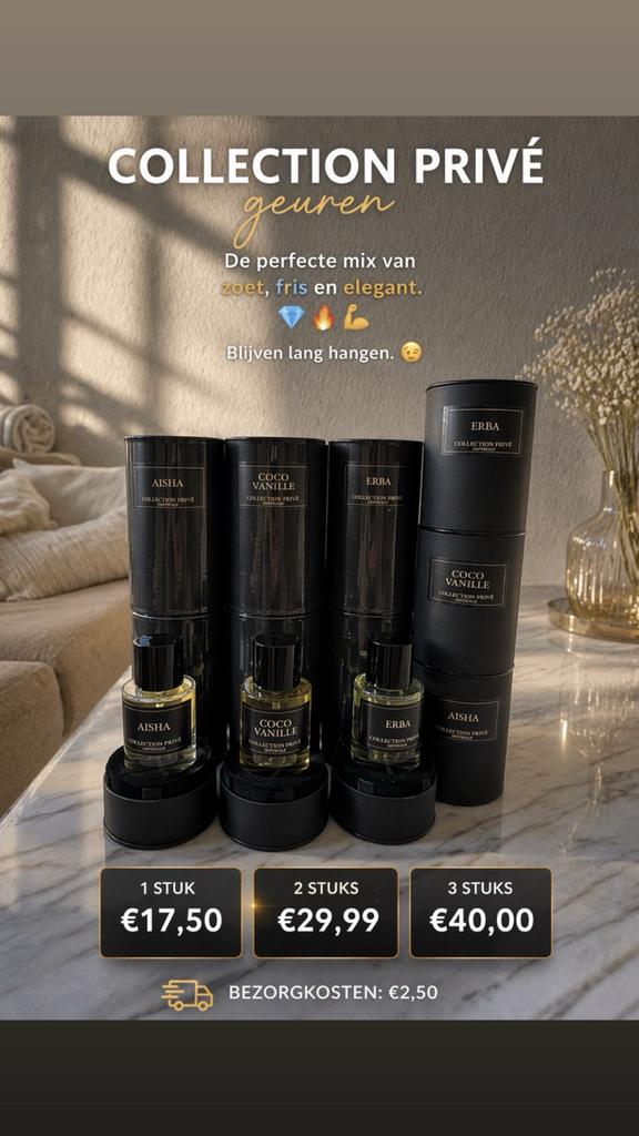 Collection Privée Geuren: Zoet, Fris & Elegant, Sieraden, Tassen en Uiterlijk, Uiterlijk | Parfum, Ophalen of Verzenden, Nieuw