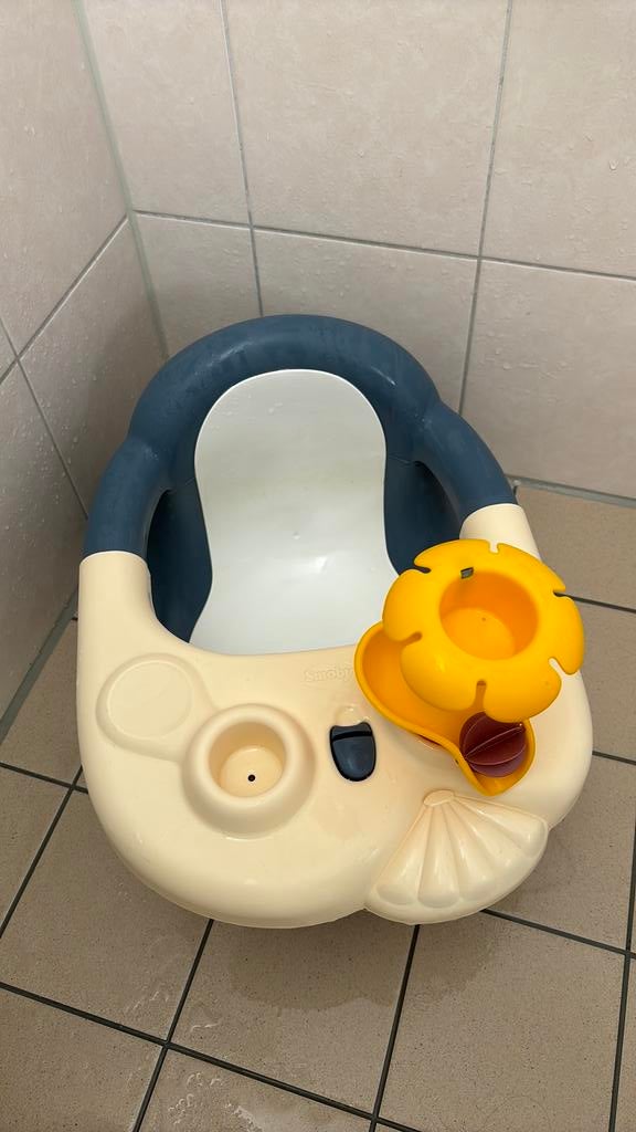 Little Smoby baby bath time badzitje blauw, Ophalen of Verzenden, Gebruikt, Badzitje of Badring