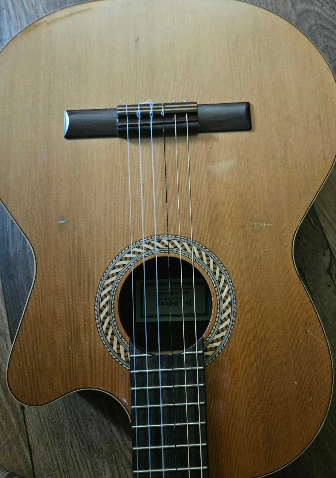 Klassieke gitaar met Fishman element en cutaway, Ophalen, Gebruikt, Klassieke of Spaanse gitaar