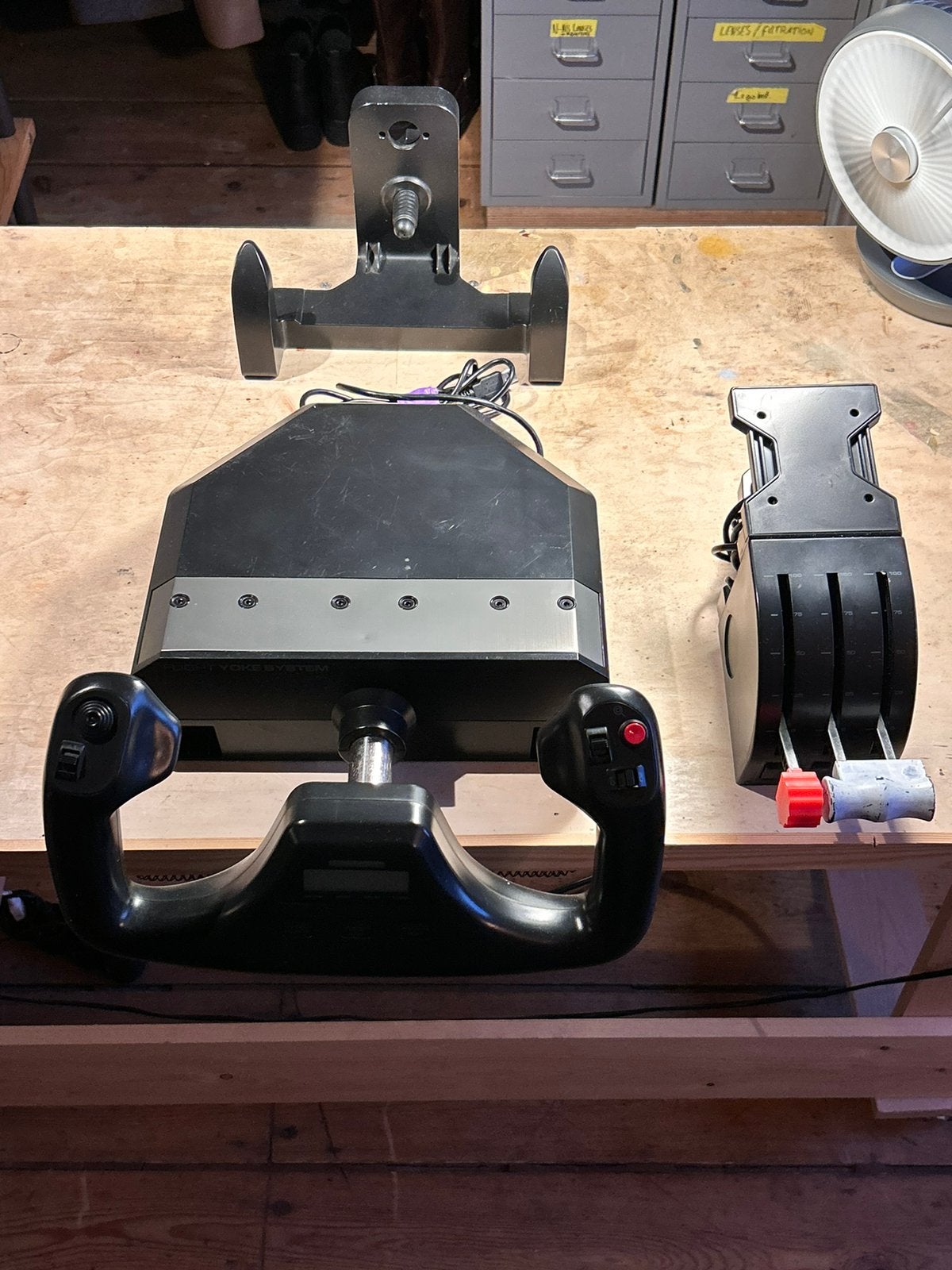 Saitek Yoke / Throttle, Verzenden, Zo goed als nieuw
