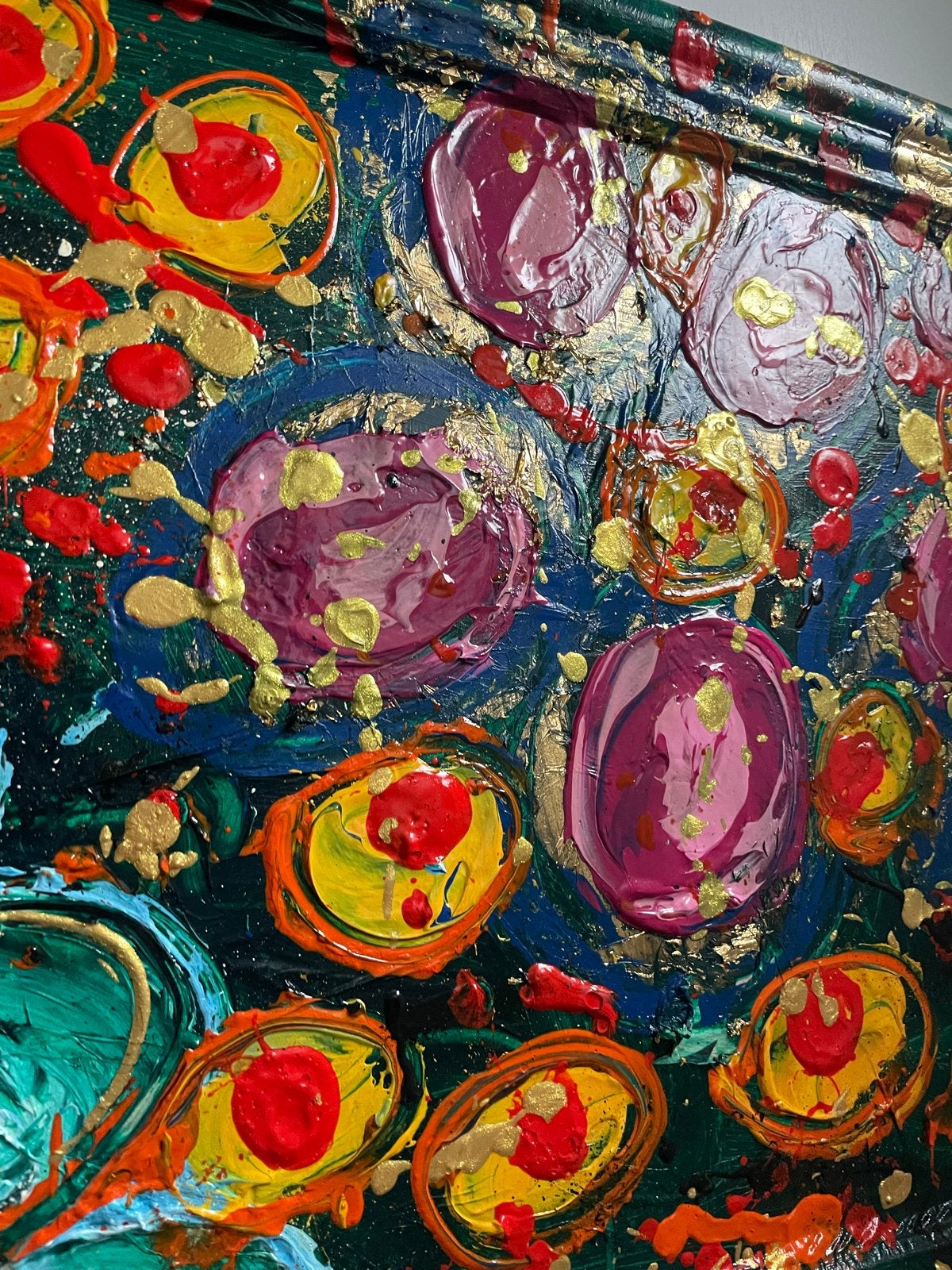 Kleurrijk Pauw Schilderij - Handgeschilderd, Acrylverf, Handgeschilderd, Ophalen of Verzenden, Dieren