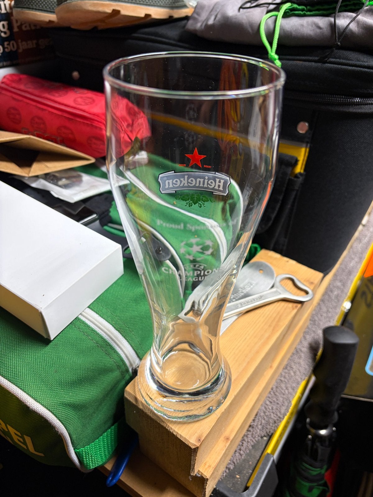 Groot Heineken Champions League glas, Verzamelen, Ophalen of Verzenden, Nieuw, Bierglas