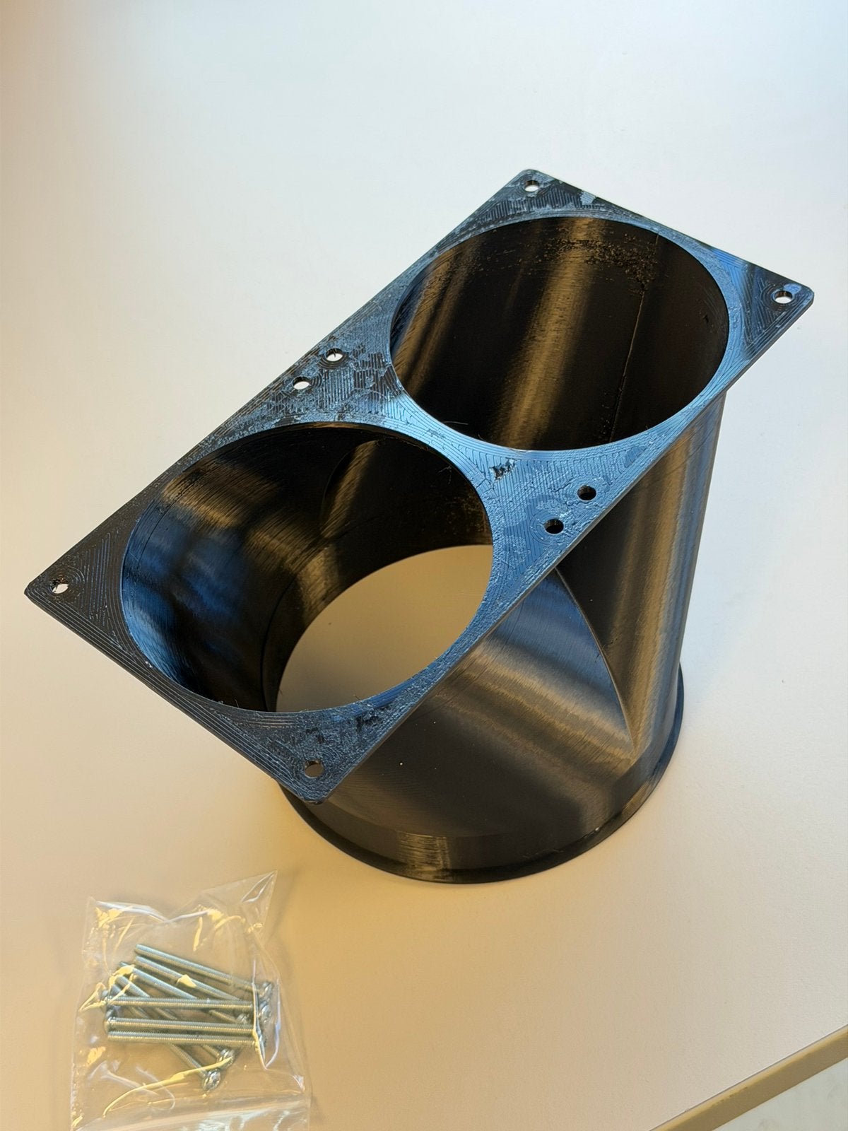 3D Geprinte Dual Fan Shroud / ASIC Miner lucht Luchtkanaal, P, P, P, Nieuw