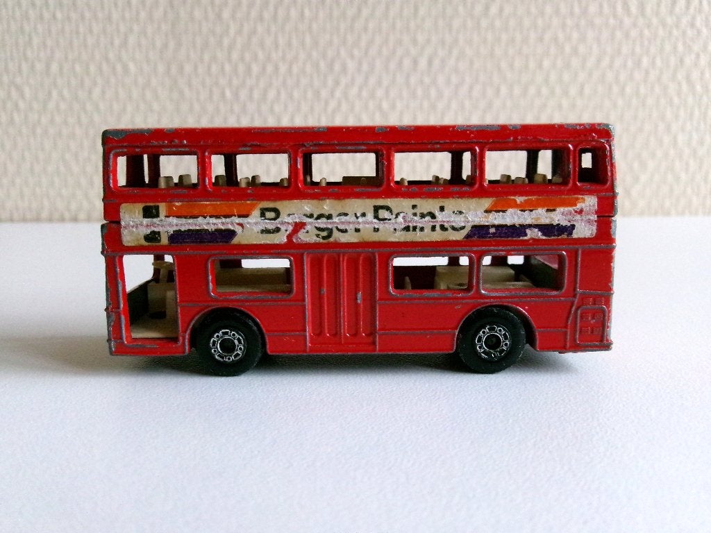 The Londoner rood 1:121 Matchbox (geen ovp), Ophalen of Verzenden, Gebruikt, Bus of Vrachtwagen