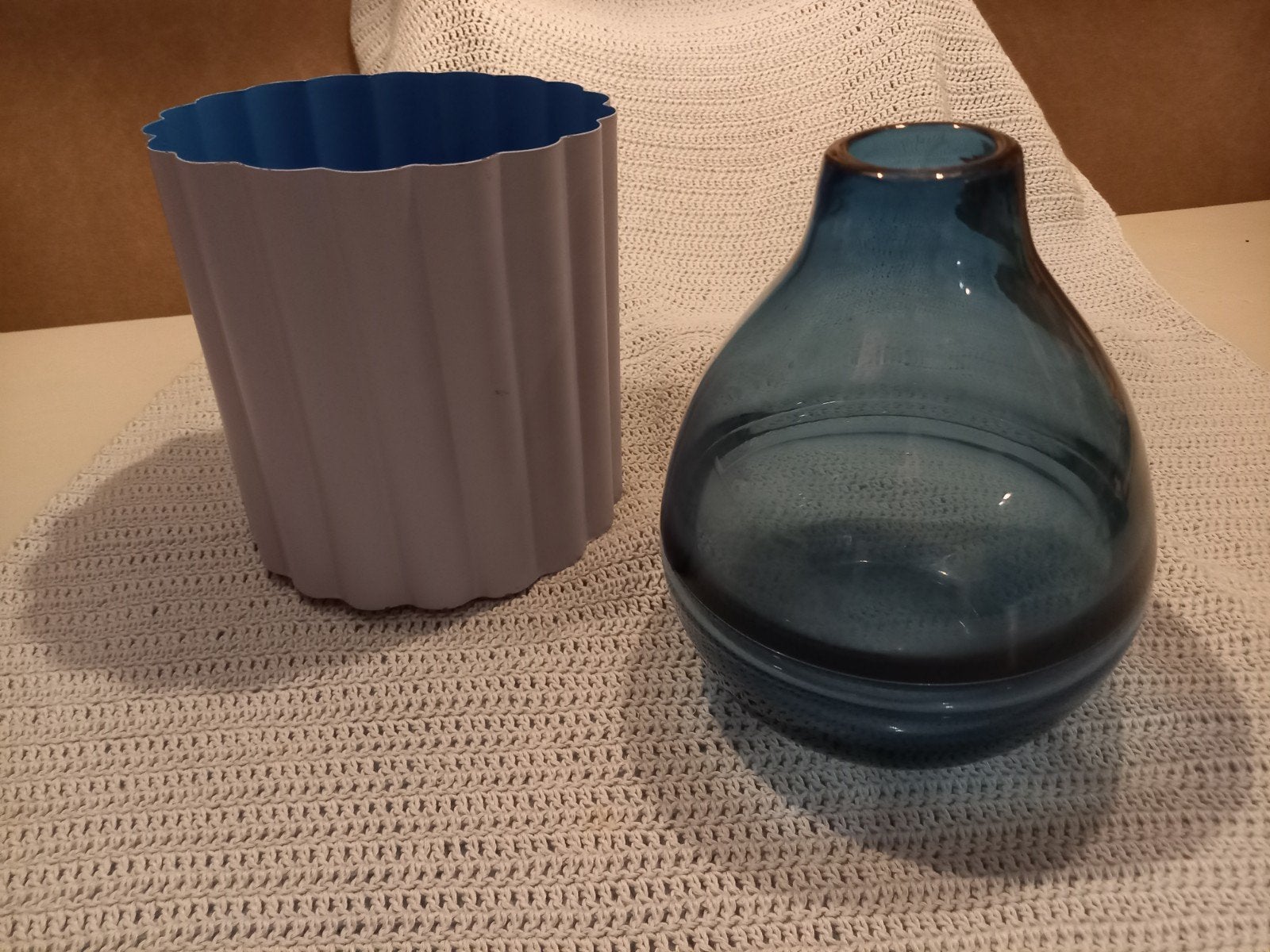 vaas, Tuin en Terras, Rond, Ophalen of Verzenden, Metaal, Minder dan 40 cm
