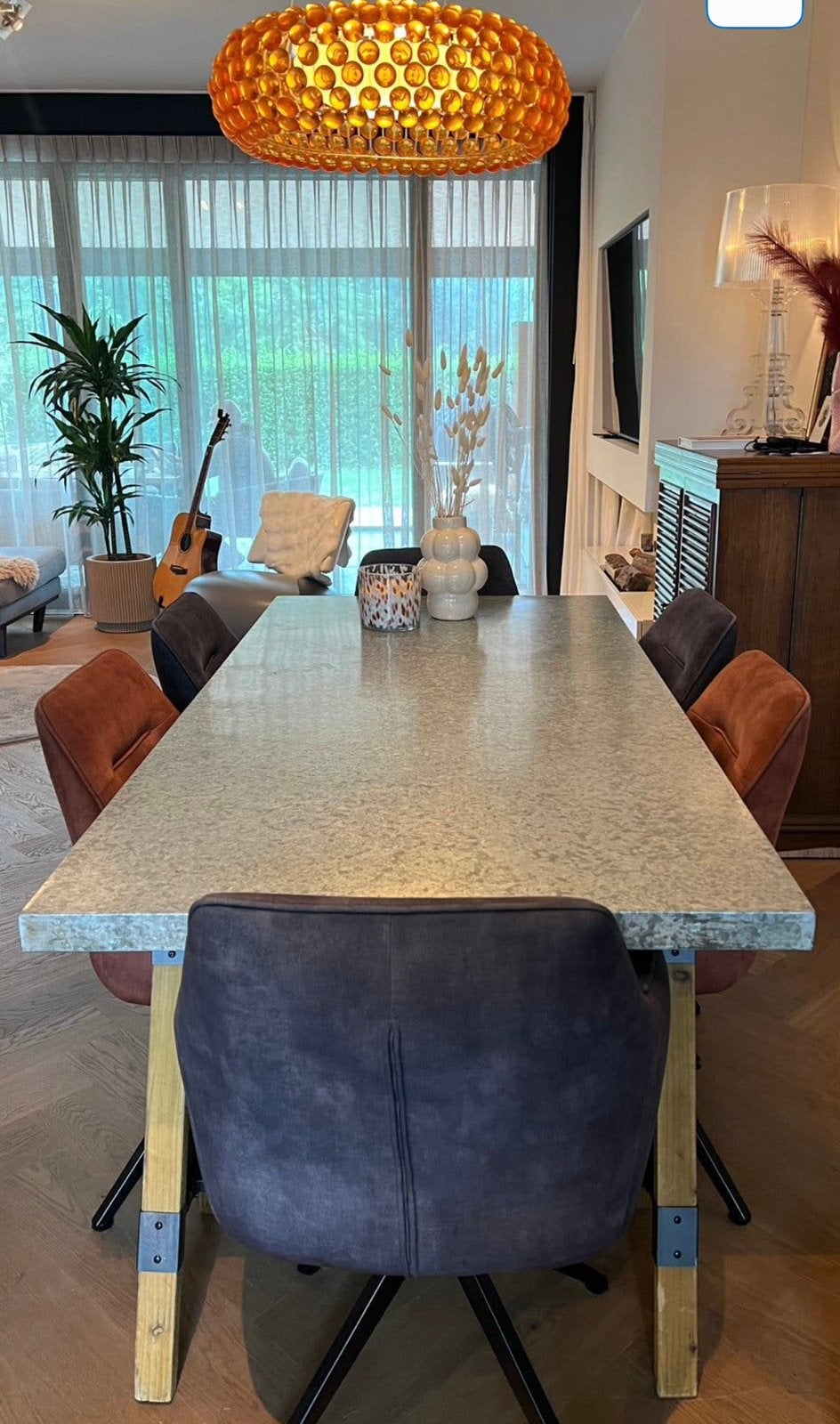 Eettafel, ateliertafel, Ophalen, Gebruikt, 50 tot 100 cm, Vijf personen of meer