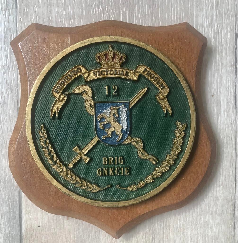 Militair wandbord 12 Brig GNKCIE - Landmacht embleem, Verzamelen, Militaria | Algemeen, Ophalen of Verzenden, Landmacht, Nederland