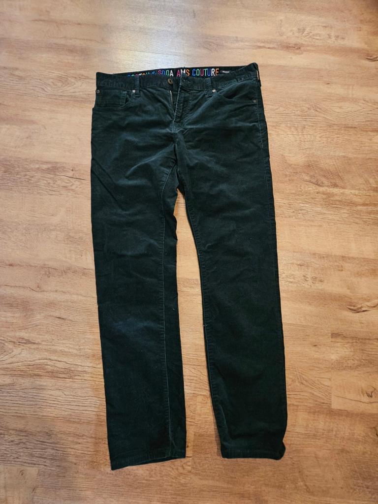 Heren broek groen corduroy scotch en soda 34/32, Ophalen of Verzenden, Zo goed als nieuw, Overige kleuren, Overige jeansmaten
