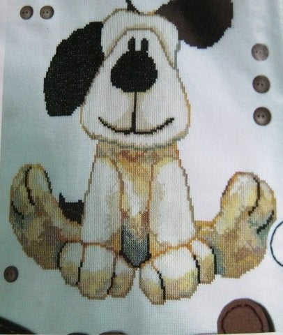 Borduurpatroon  Grappige Hond    Nr 5503, Verzenden, Nieuw, Handborduren, Patroon