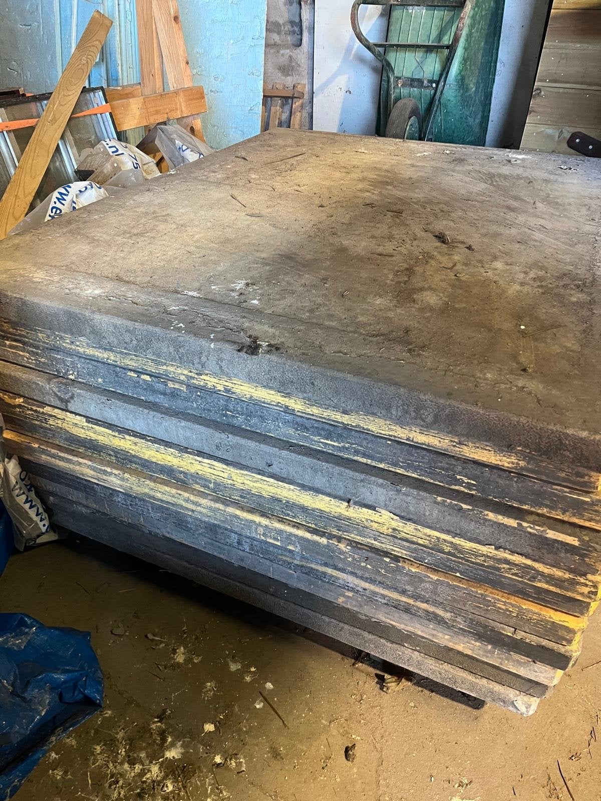 Steenschotten hardhout 150x125 cm - Gebruikt, Doe-het-zelf en Verbouw, Ophalen, Gebruikt, Overige typen, 50 mm of meer