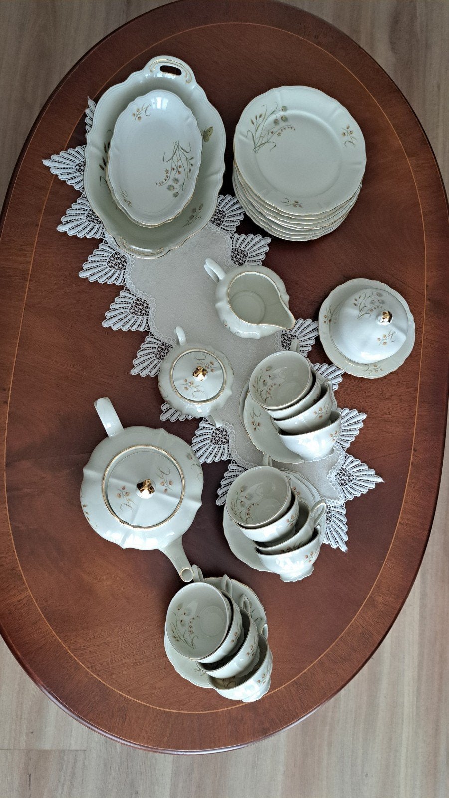 Vintage Servies Set - Porselein met Gouden Details, Ophalen