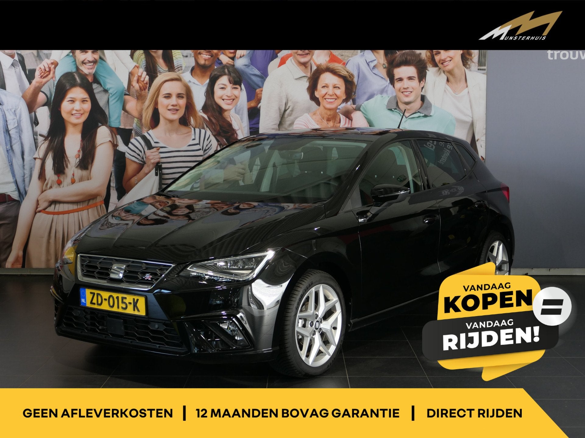 SEAT Ibiza 1.0 TSI FR Business Intense - Led koplampen - DAB, Stof, Verwarmde buitenspiegels, Origineel Nederlands, Bedrijf