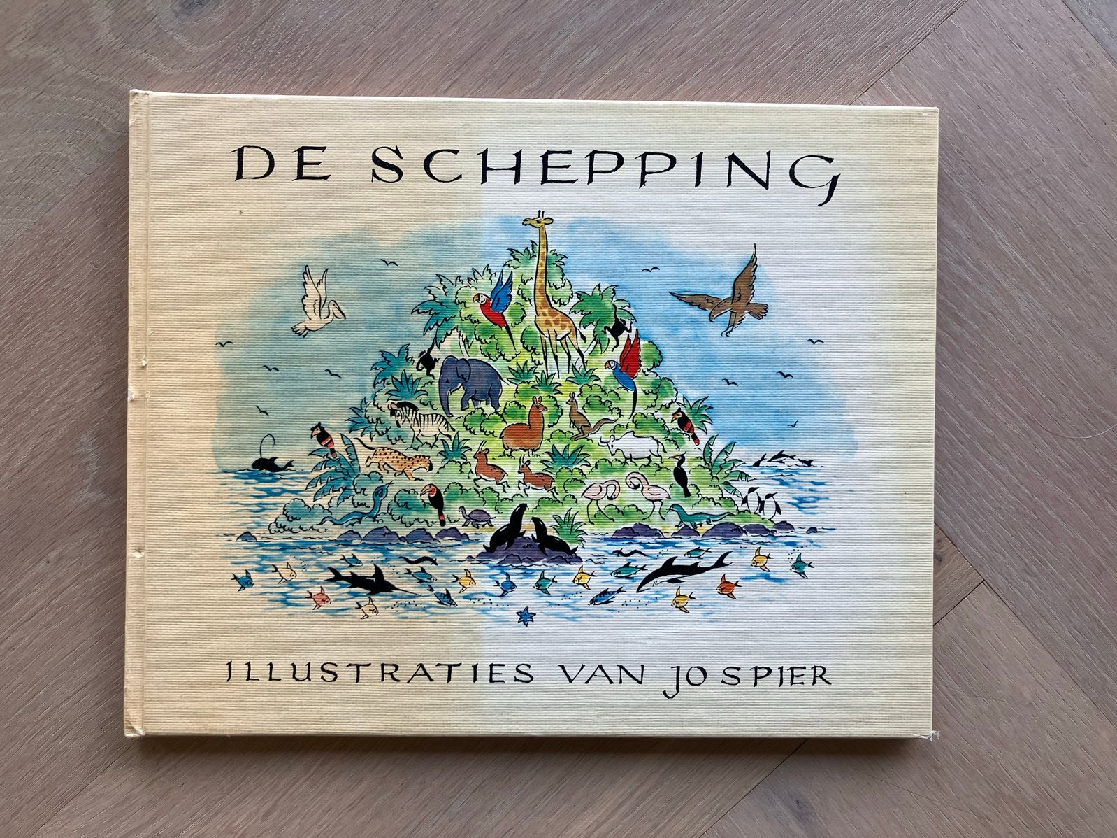 De Schepping - Jo Spier - Geïllustreerd Bijbelboek, Ophalen of Verzenden, Gelezen, Christendom | Protestants