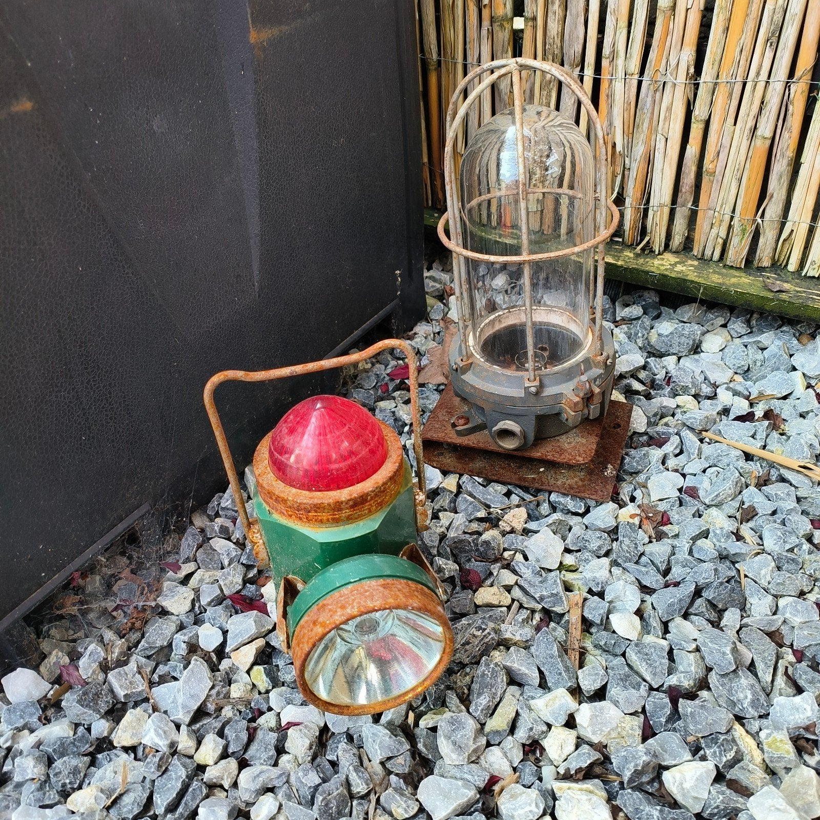 Vintage mijnlamp en industriële lamp, Ophalen of Verzenden