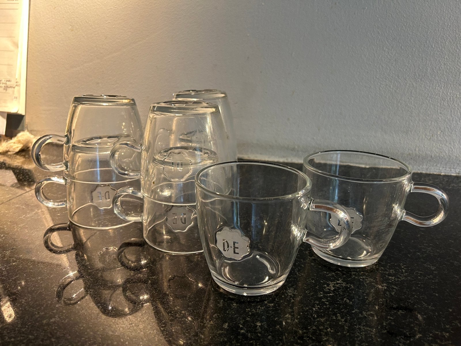 8 originele DE-koffieglazen, Ophalen of Verzenden, Zo goed als nieuw, Glas, Overige merken