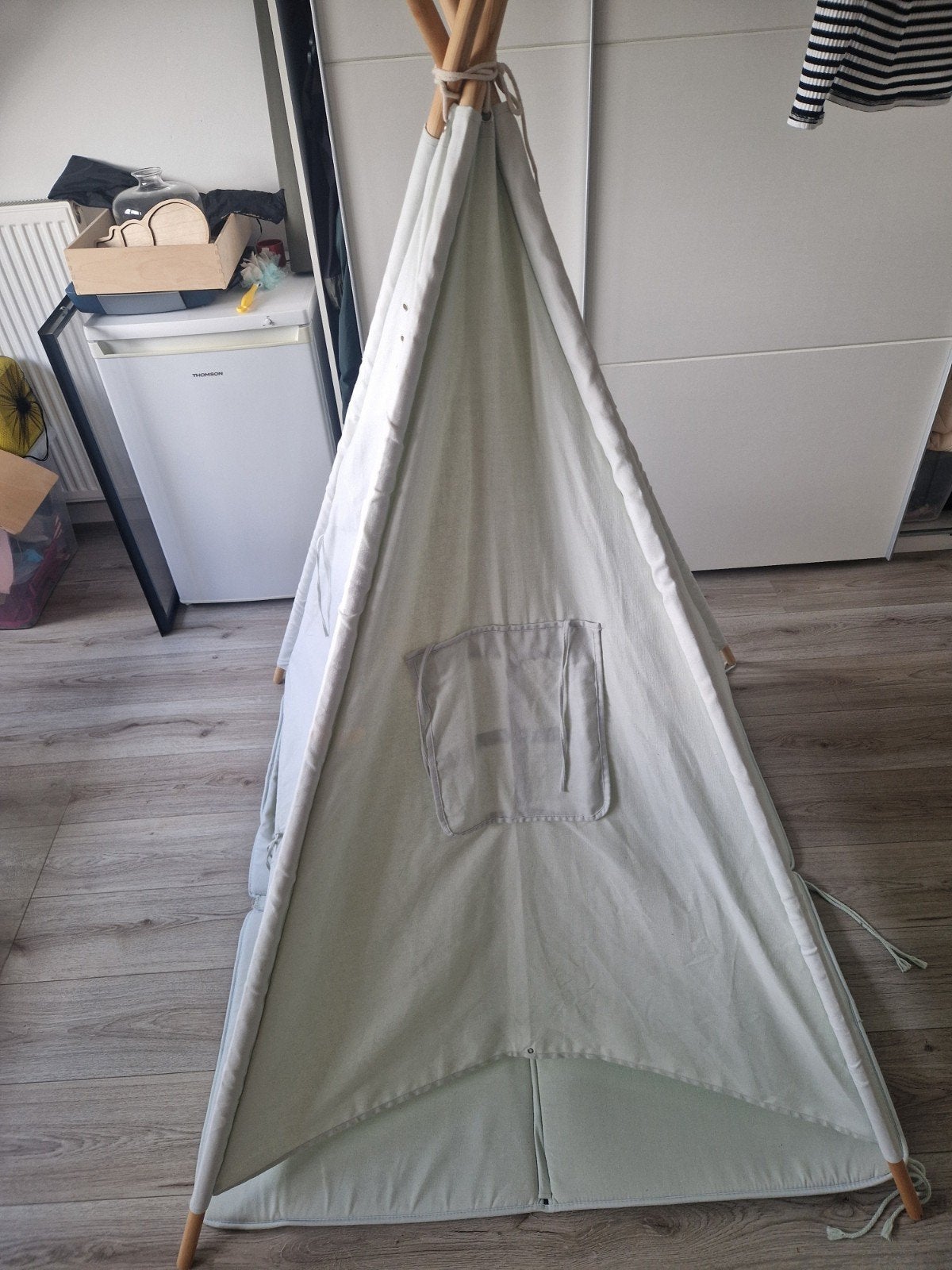 Tipi tent met mat - Gebruikt, zie foto's voor gebreken, Ophalen, Gebruikt, Overige materialen