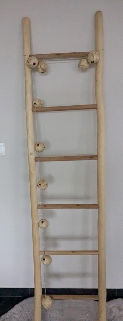 Decoratieve houten ladder exclusief lichtsnoer!, Ophalen, Hout, Beige, Landelijk