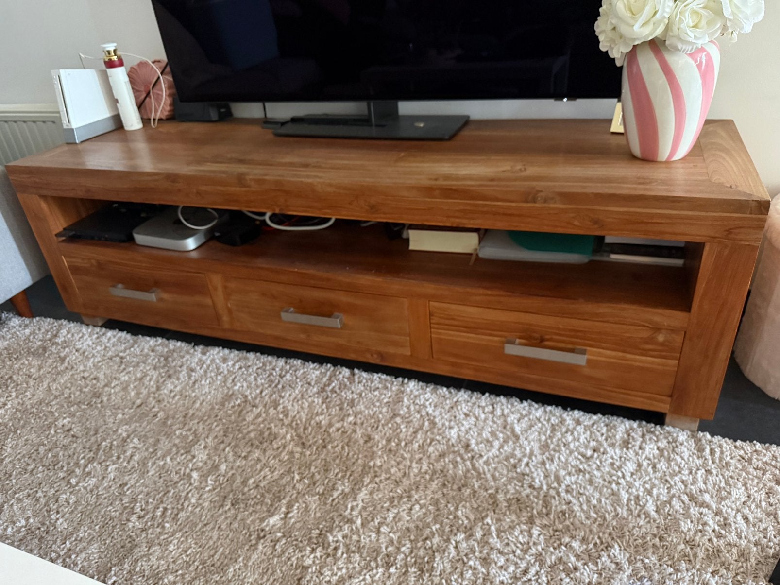 Massief Teak Houten TV Meubel