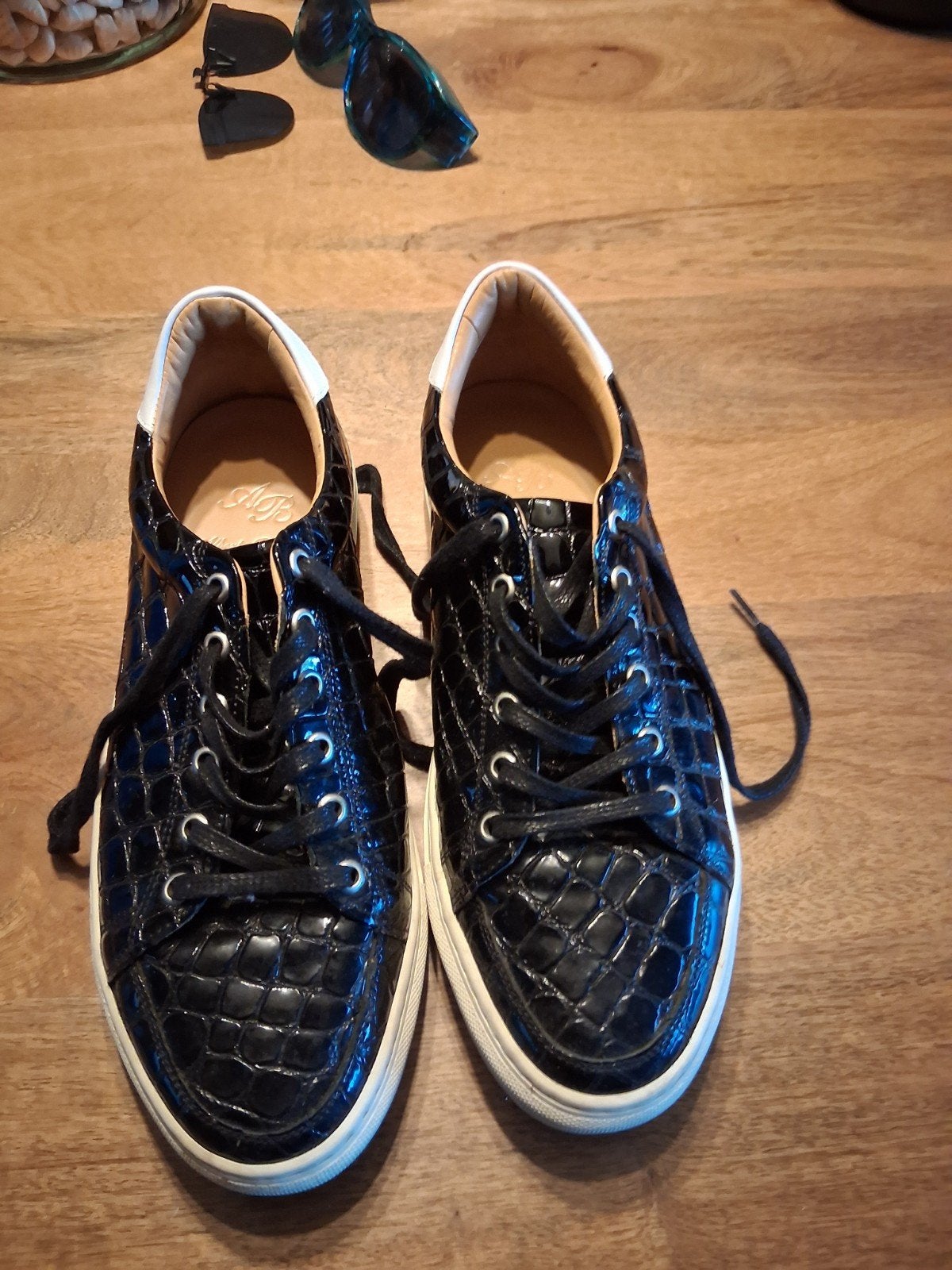 Alberto Bellini sneakers - Zwart krokodillenleer, Zwart, Ophalen of Verzenden, Alberto Bellini, Sneakers of Gympen