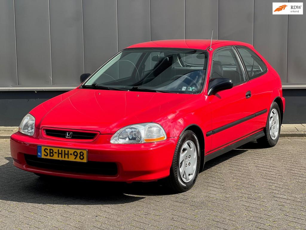 Honda CIVIC DX 1.6 1e Eigenaar, Auto's, Honda, Bedrijf, Te koop, Civic, Benzine, Euro 2, Overige carrosserieën, Geïmporteerd, Rood