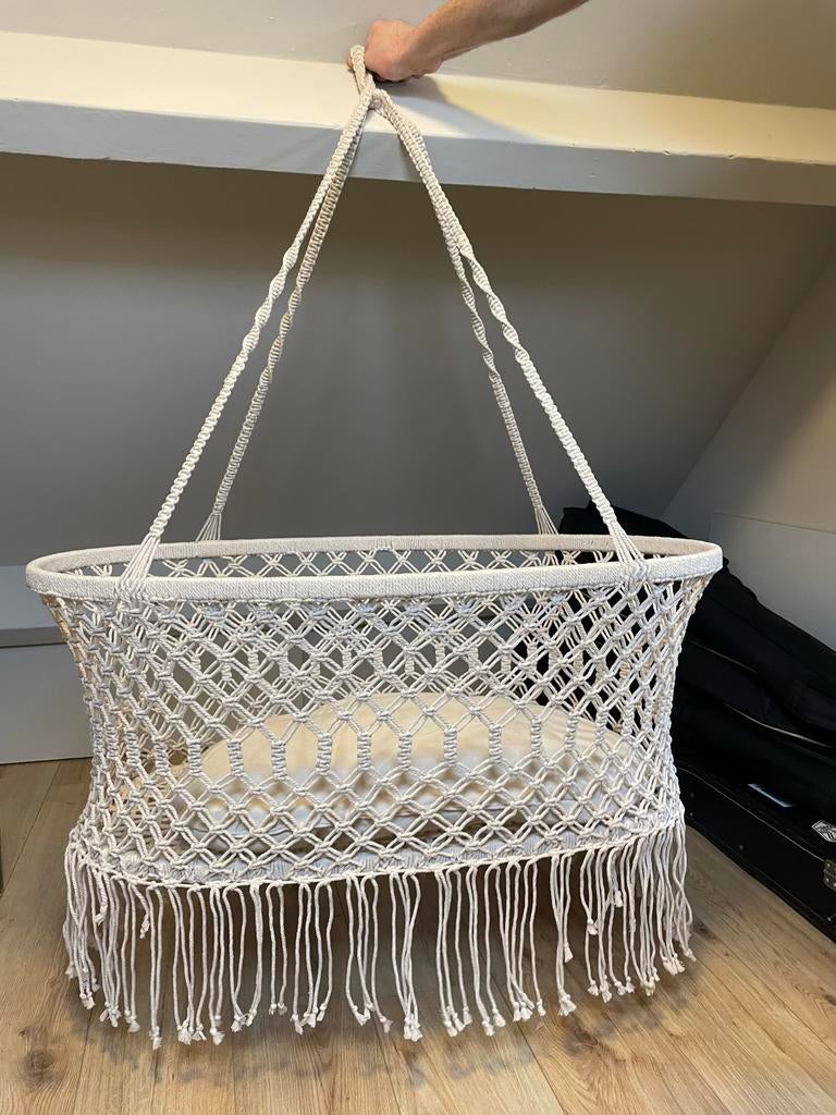 Macramé Hangwieg, Kinderen en Baby's, Babywiegjes en Ledikanten, Ophalen, Nieuw, Wieg