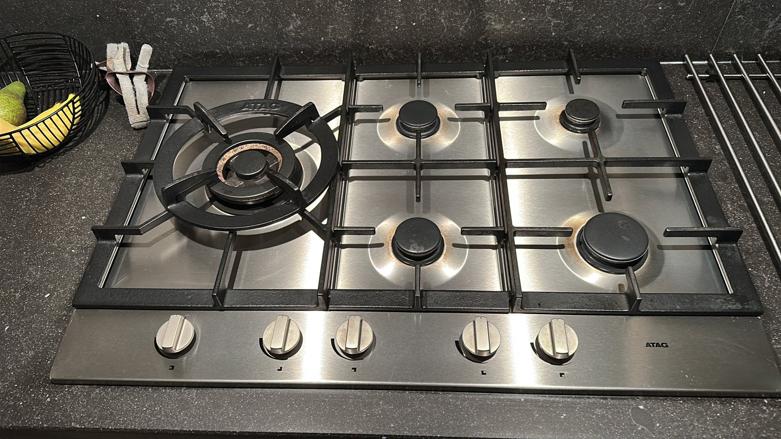 ATAG 5 pits gas kookplaat, Ophalen, Zo goed als nieuw, Inbouw, Gas