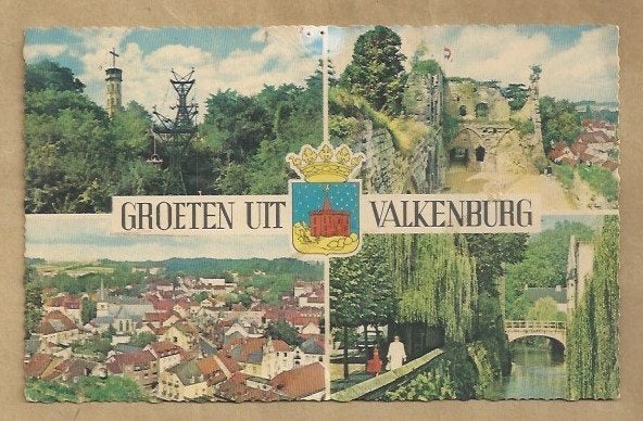 Oude ansichtkaart Groeten uit Valkenburg, Ophalen of Verzenden, 1960 tot 1980, Gelopen, Limburg