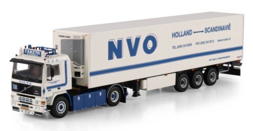 WSI VOLVO F16 + KOELTRAILER - TAKENS, Wsi, ., Nieuw, Ophalen of Verzenden