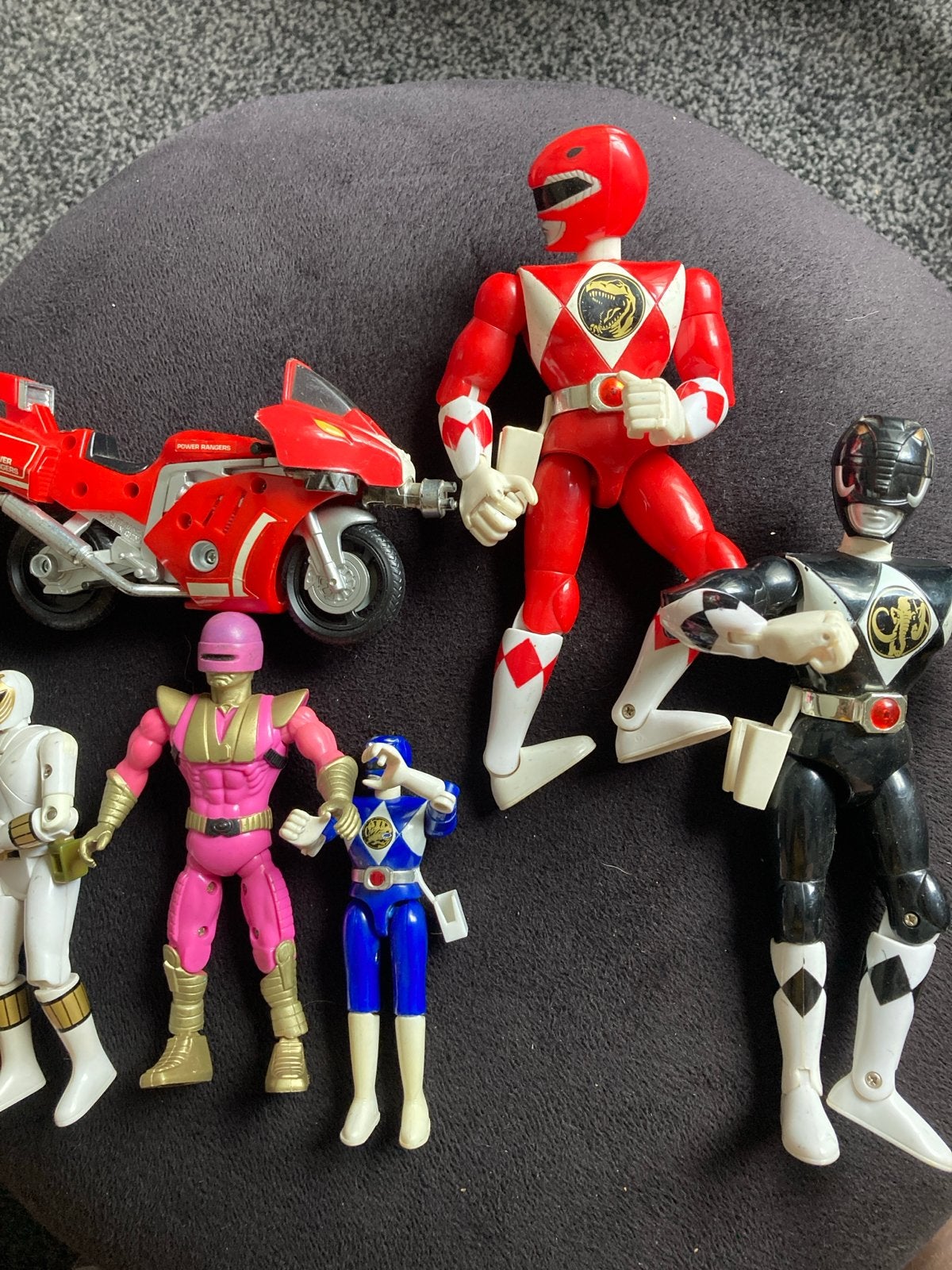 Power Rangers actiefiguren en motor - Vintage speelgoed, Ophalen of Verzenden, Gebruikt