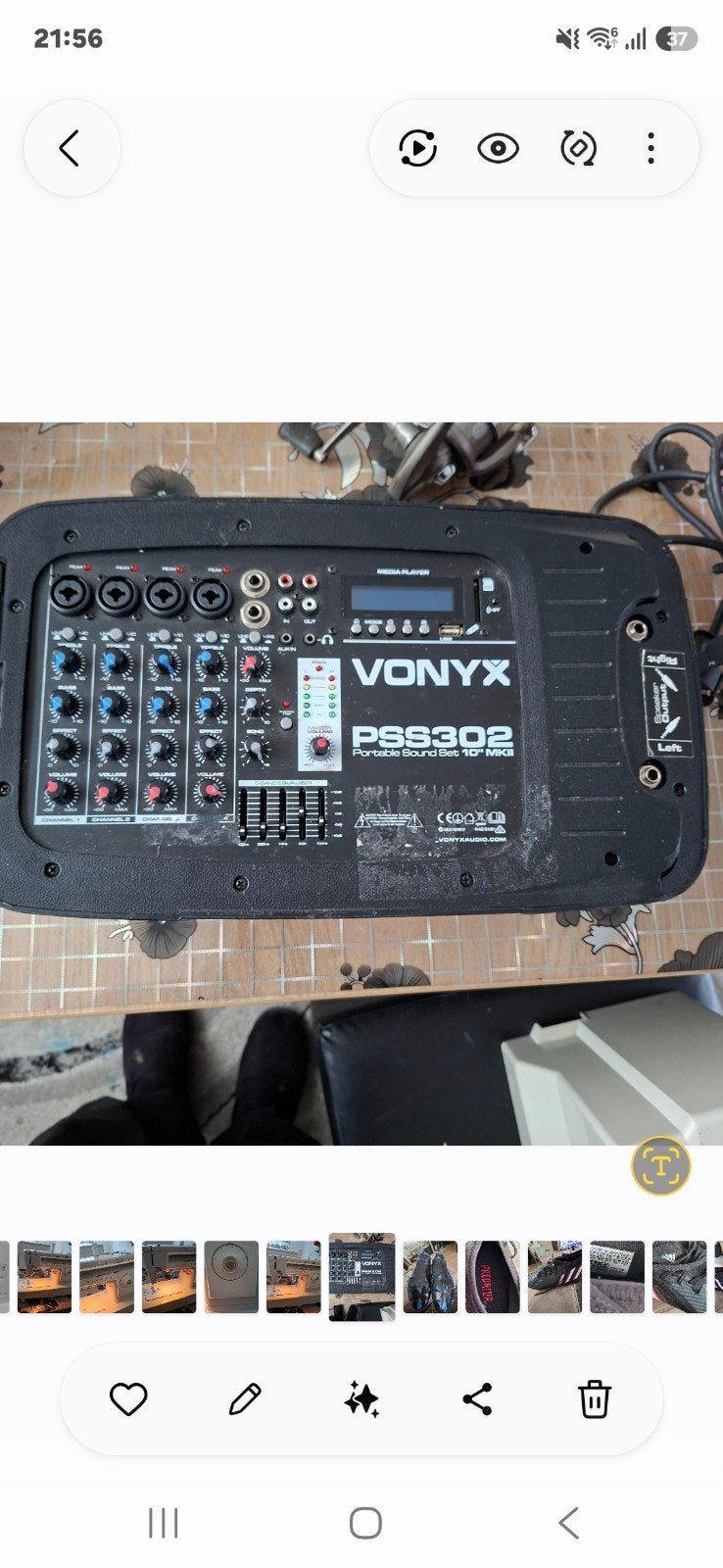 Vonyx PSS302 Draagbare Geluidsset 10" MKII - Gebruikt, Muziek en Instrumenten, Mengpanelen, Ophalen of Verzenden, Gebruikt, Minder dan 5 kanalen