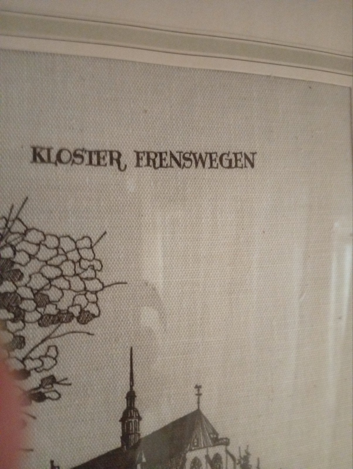 Ingelijste tekening Klooster Frenswegen, Ophalen of Verzenden, Tekening, Pentekening, Ingelijst