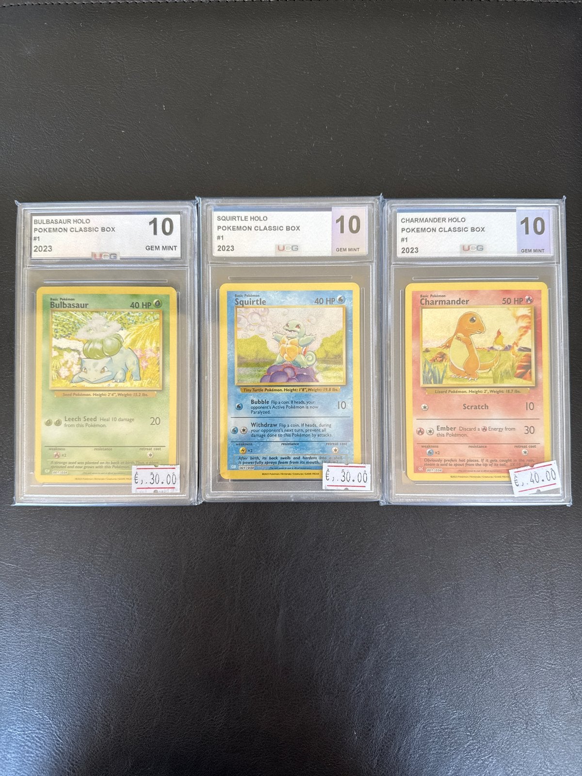 Pokémon Classic Box Holo Graded Kaarten - Bulbasaur, Squirtl, Ophalen of Verzenden, Nieuw, Meerdere kaarten