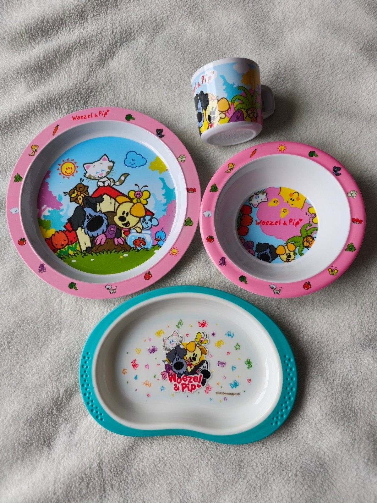 Woezel en Pip servies set voor kinderen, Ophalen of Verzenden, Gebruikt