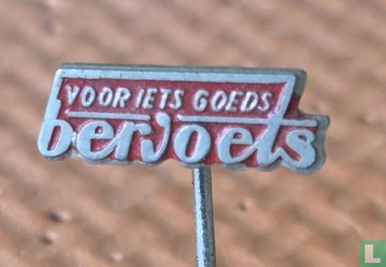 Speldje - Voor iets goeds Bervoets [rood], Verzamelen, Ophalen of Verzenden, Zo goed als nieuw, Merk, Speldje of Pin