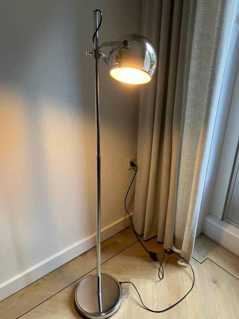 Retro vloerlamp Leitmotiv - draaibare en verstelbare bol, Ophalen of Verzenden