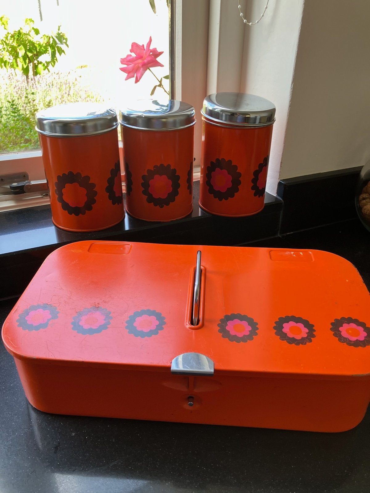 Brabantia 3 voorraadbussen en schoenpoetsblik, Ophalen, Huis en Inrichting