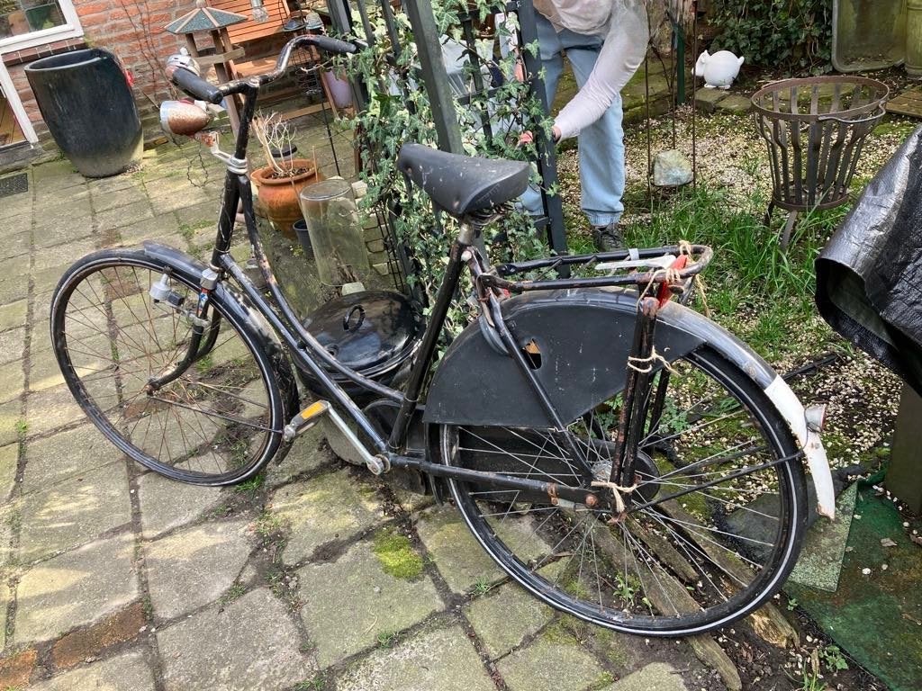Vooroorlogse omafiets, Ophalen, Gebruikt