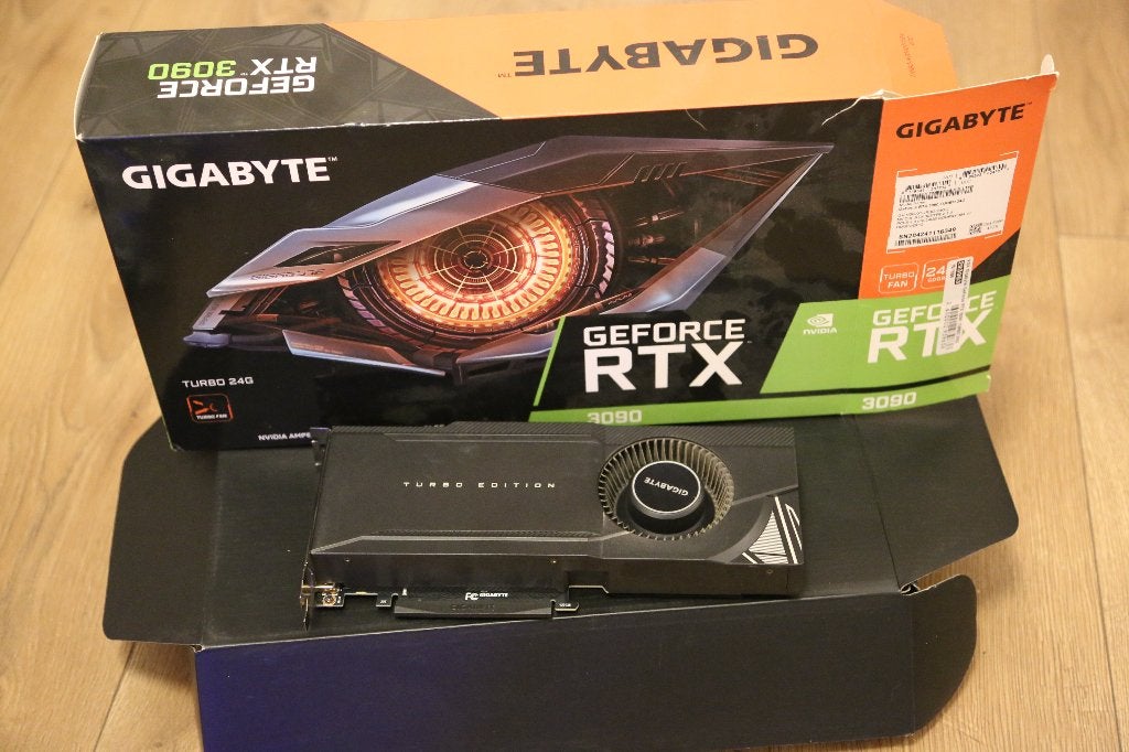 Gigabyte RTX 3090 TURBO 24GB – 2-slot blower, Computers en Software, GDDR6, PCI-Express 4, Ophalen of Verzenden, Zo goed als nieuw